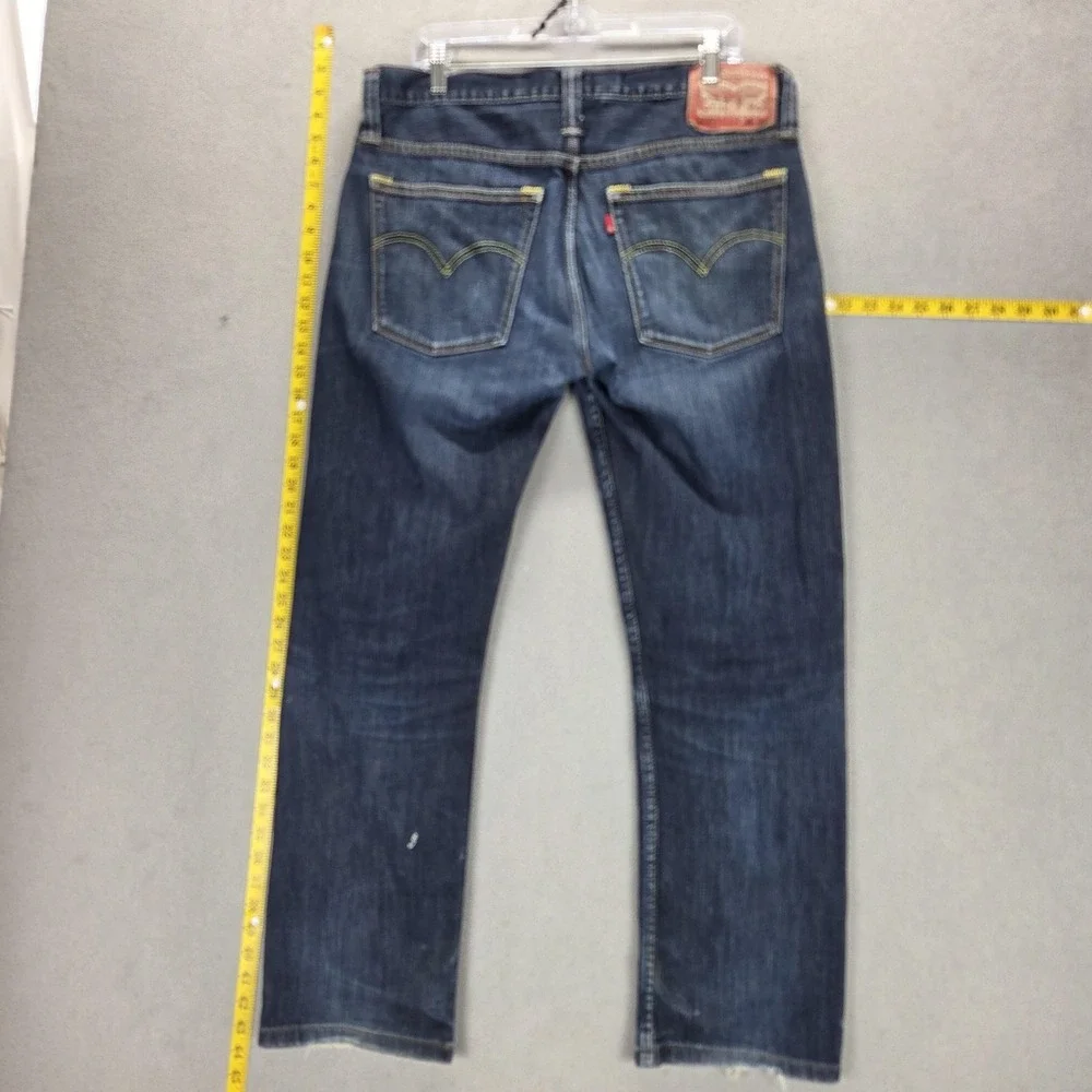 Levis 504 Jeans Mens Blue Straight Regular Red Label Fit Zip Fly Fits 36x30